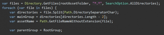 Visual Studio Asset Class Generator